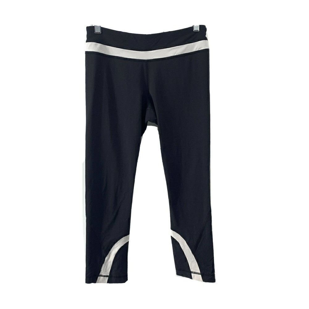 Lululemon Run Inspire Crop II Black Yoga Pants 6